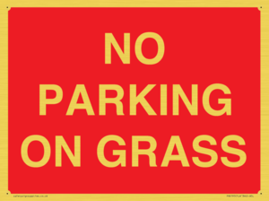 NO PARKING ON GRASS